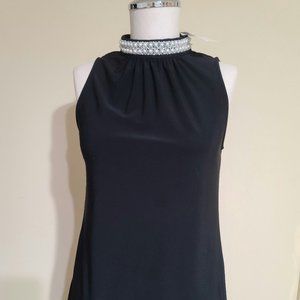 WHITE HOUSE BLACK MARKET,  SL Pearl Date Top, Size XS, Black